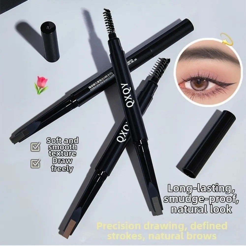 Waterproof Eyebrow Pencil Long Lasting 4 Color Options Eyebrow Pen Triangle Shape Double Head Eyebrow Pencil For Beginners