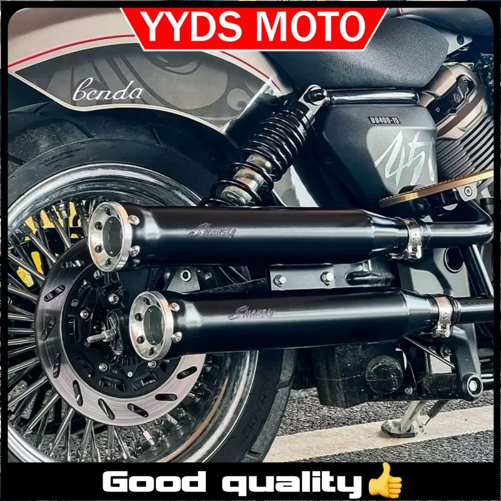 

【Good quality】For Benda NapoleonBOB 450 Chinchilla500 500Chinchilla modified Cobra exhaust pipe straight exhaust