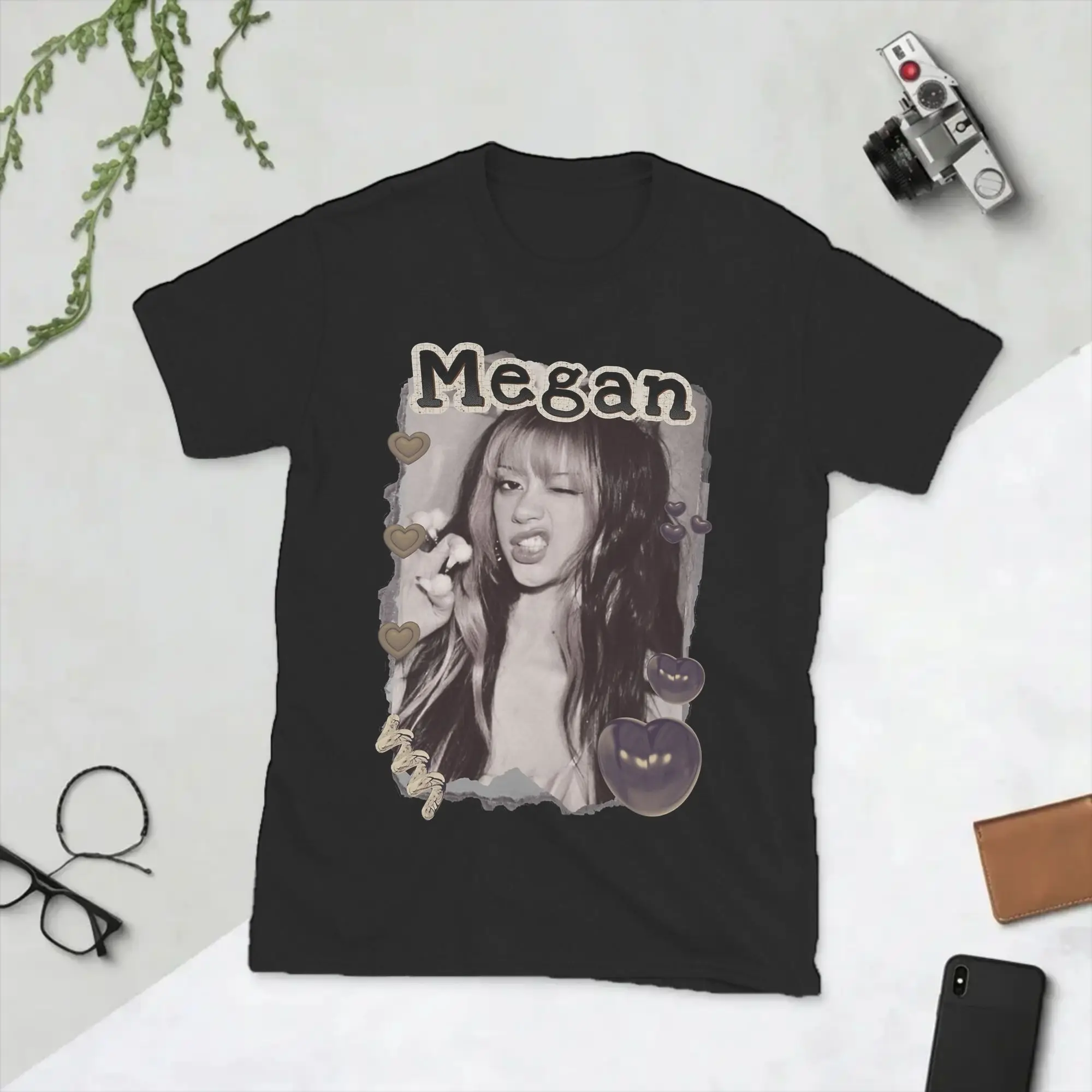 Men's Megan Katseyes Kpop Girl Group T Shirts  Cotton Clothing Humor Short Sleeve Crewneck Tees New Arrival T-Shirt