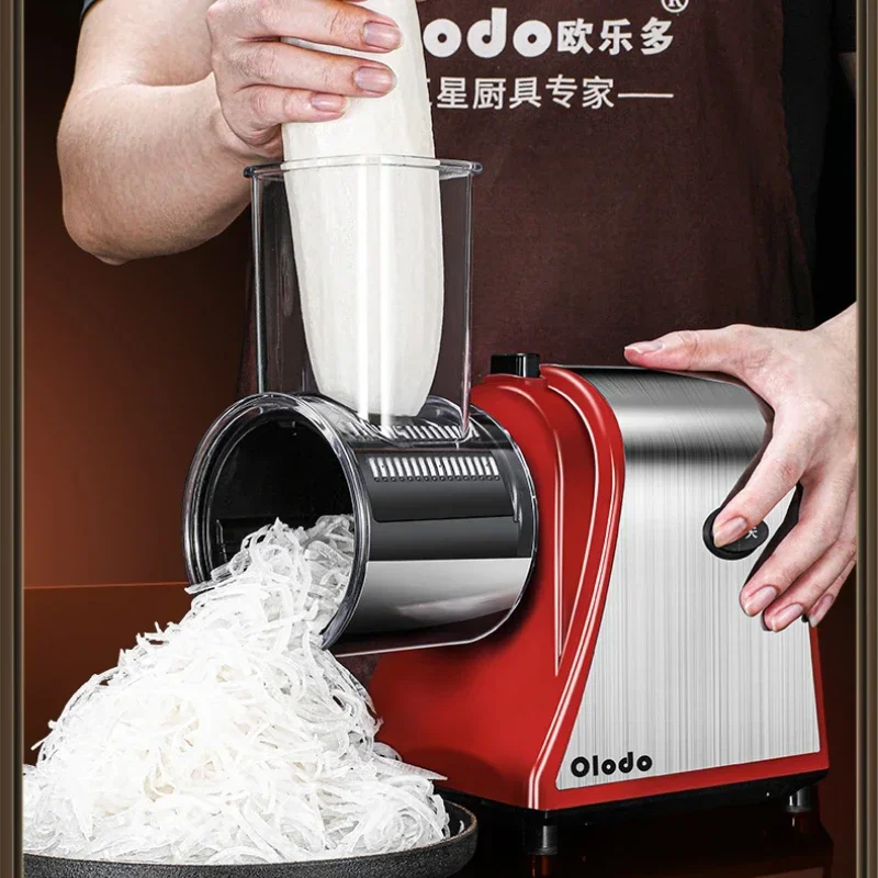 เครื่องหั่นที่ตัดผักไฟฟ้าอเนกประสงค์สำหรับบ้านขนาดเล็กเครื่องหั่นเชิงพาณิชย์เครื่องใช้ในครัว