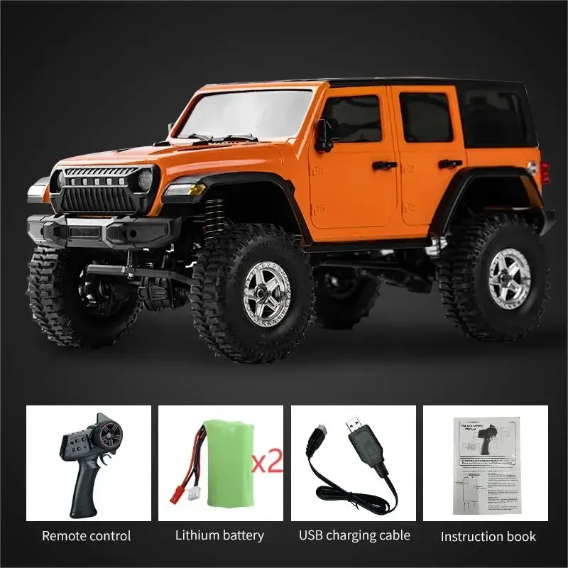 JJRC C8801 1:18 RC modelo simulación Jeep RC coche 2,4G escala completa todoterreno trepador escalada coche de Control remoto juguete para regalo para niños