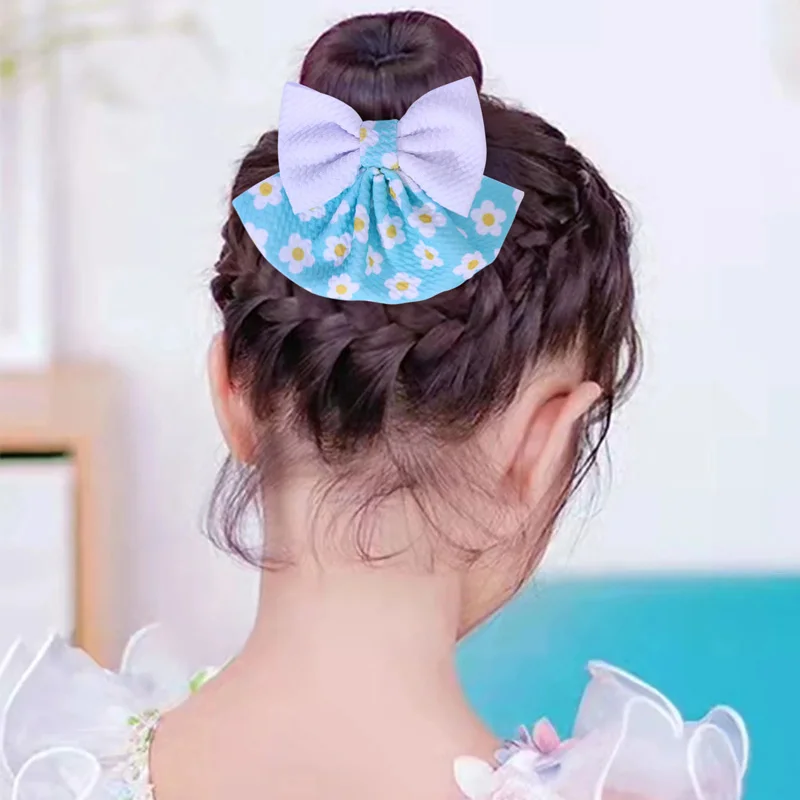 2Pcs Sweet Watermelon Hair Clip Mesh Flower Hairpins Korea Headwear Girls Side Barrettes Kids Headdres Hair Accessories