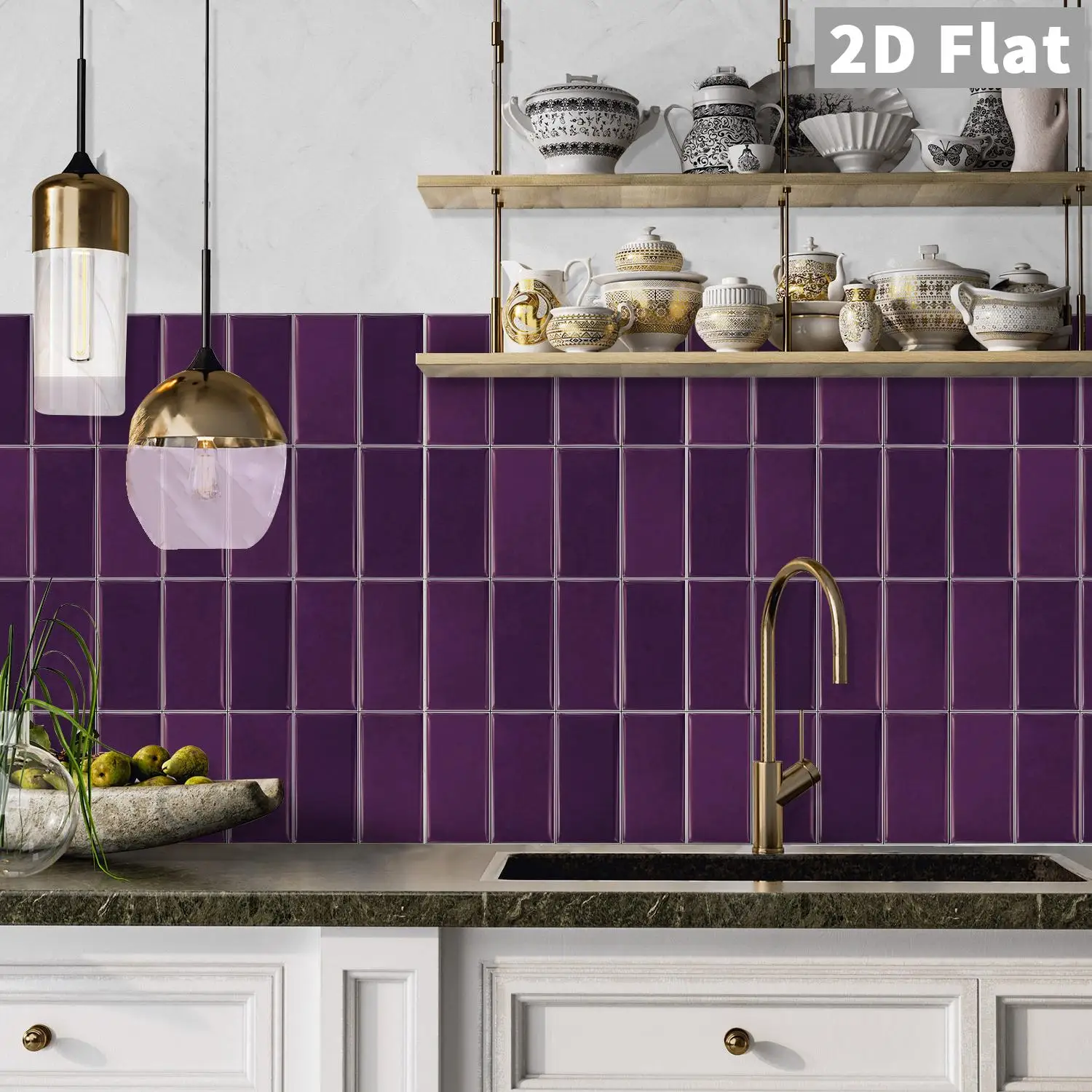 

High gloss solid color wall sticker, self-adhesive waterproof, home kitchen and bathroom decoration sticker