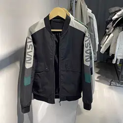 Men's Baseball Collar Jacket Korean Style Trendy Workwear Jacket Men's Clothing