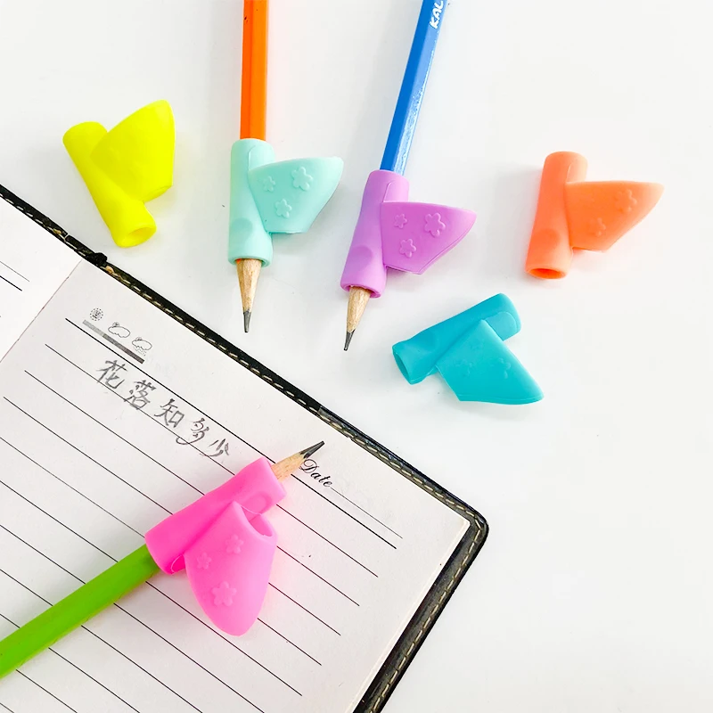 6pcs Writing Corrector Pencil Grip for Learning Holding Device Correcting Pen Holder for Writing Posture Correction