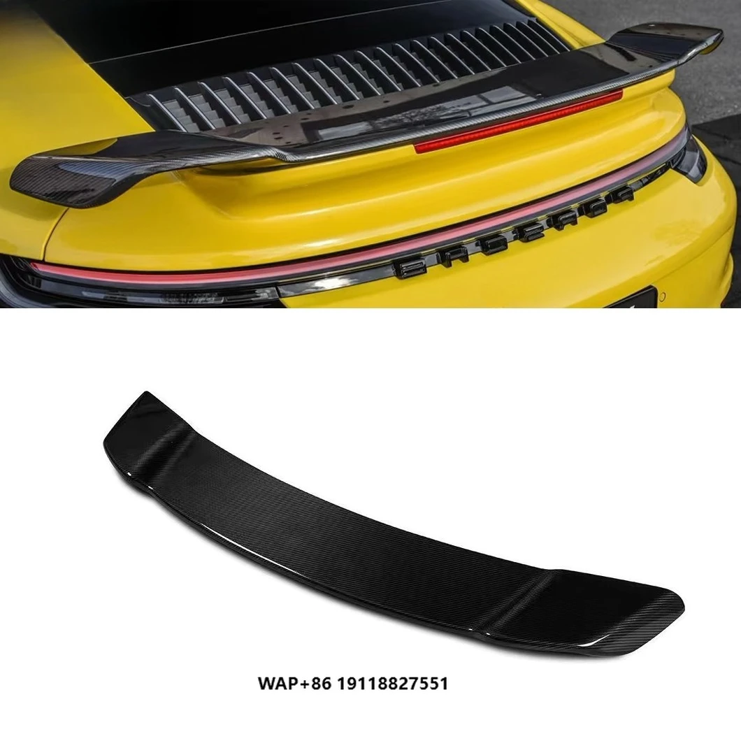 

Perfect Fit Dry Carbon Fiber Rear Spoiler Tail Wing for 911 992 Turbo S OEM Style Wing Body Kit