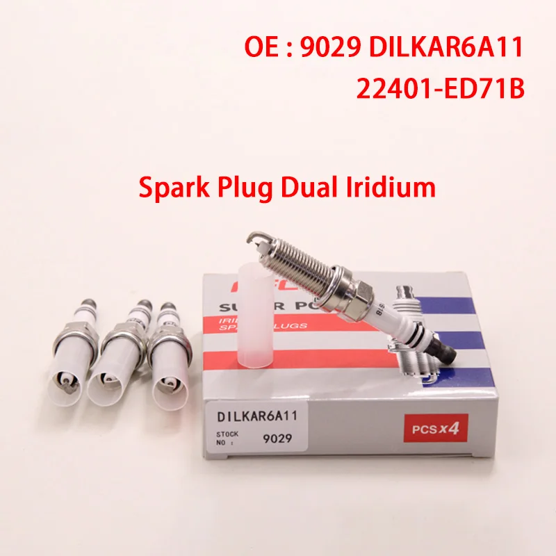 

Свеча зажигания Dual Iridium DILKAR6A11 9029 для NISSAN ALTIMA TIIDA X-TRAIL QASHQAI RENAULT MEGANE DILKAR6A-11 9029