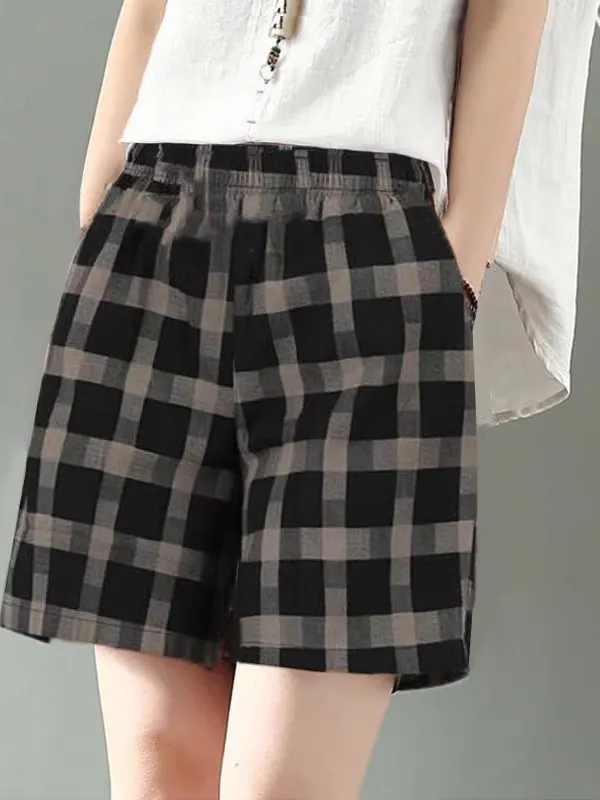 Hoge taille losse pasvorm zomer katoen orts dames casual wijde pijpen thuis strand dunne Sle comfortabele ademende broek