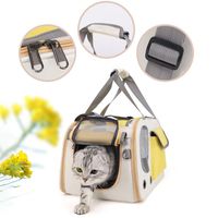Breathable Portable Pet Carrier Foldable Adjustable Pet Handbag Large-capacity No Deformation Puppy Transport Bag for Dogs Cats