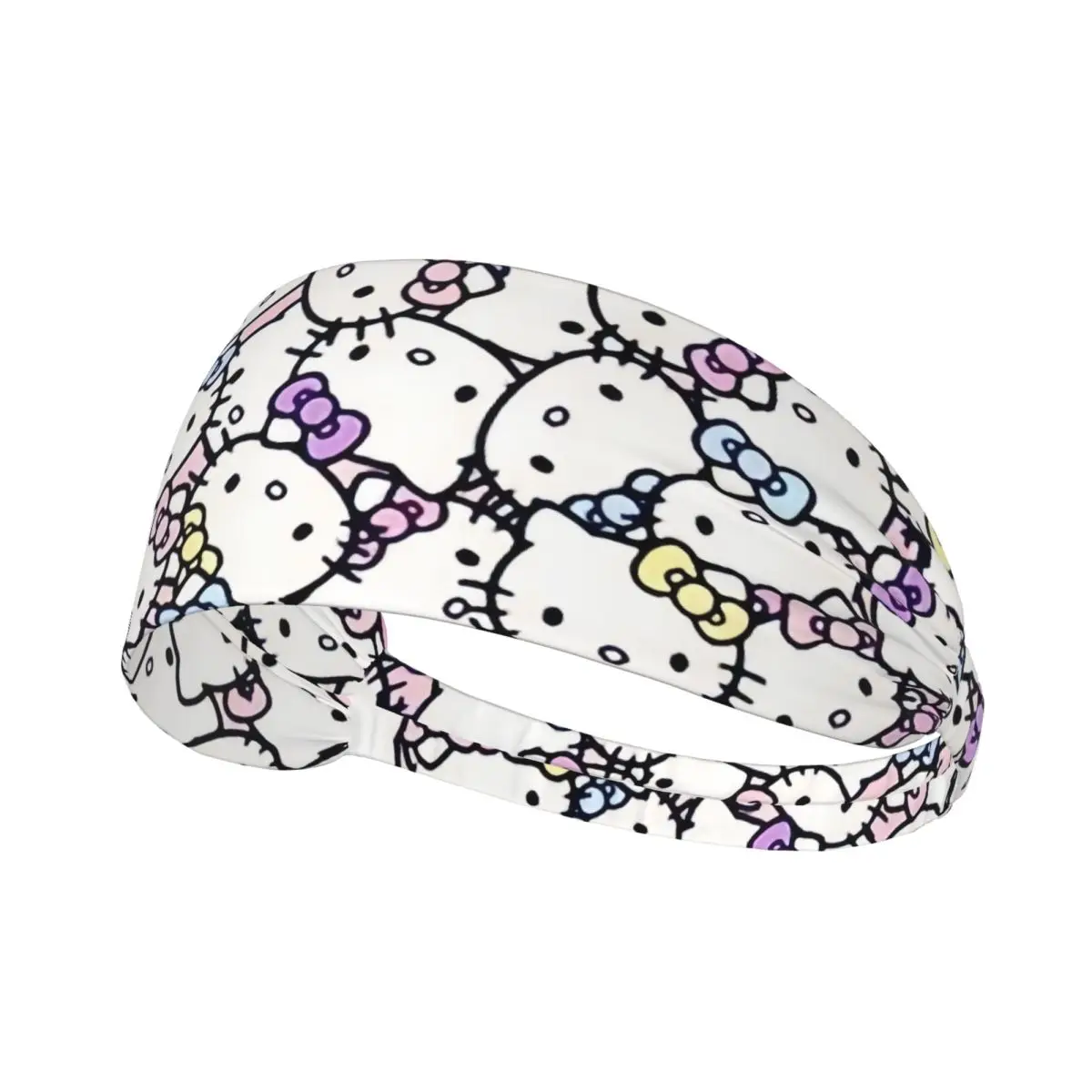 

Custom Cartoon Hello Kitty Sanrio Japan Anime Sports Headbands for Men Women Elastic Moisture Wicking Athletic Sweatband