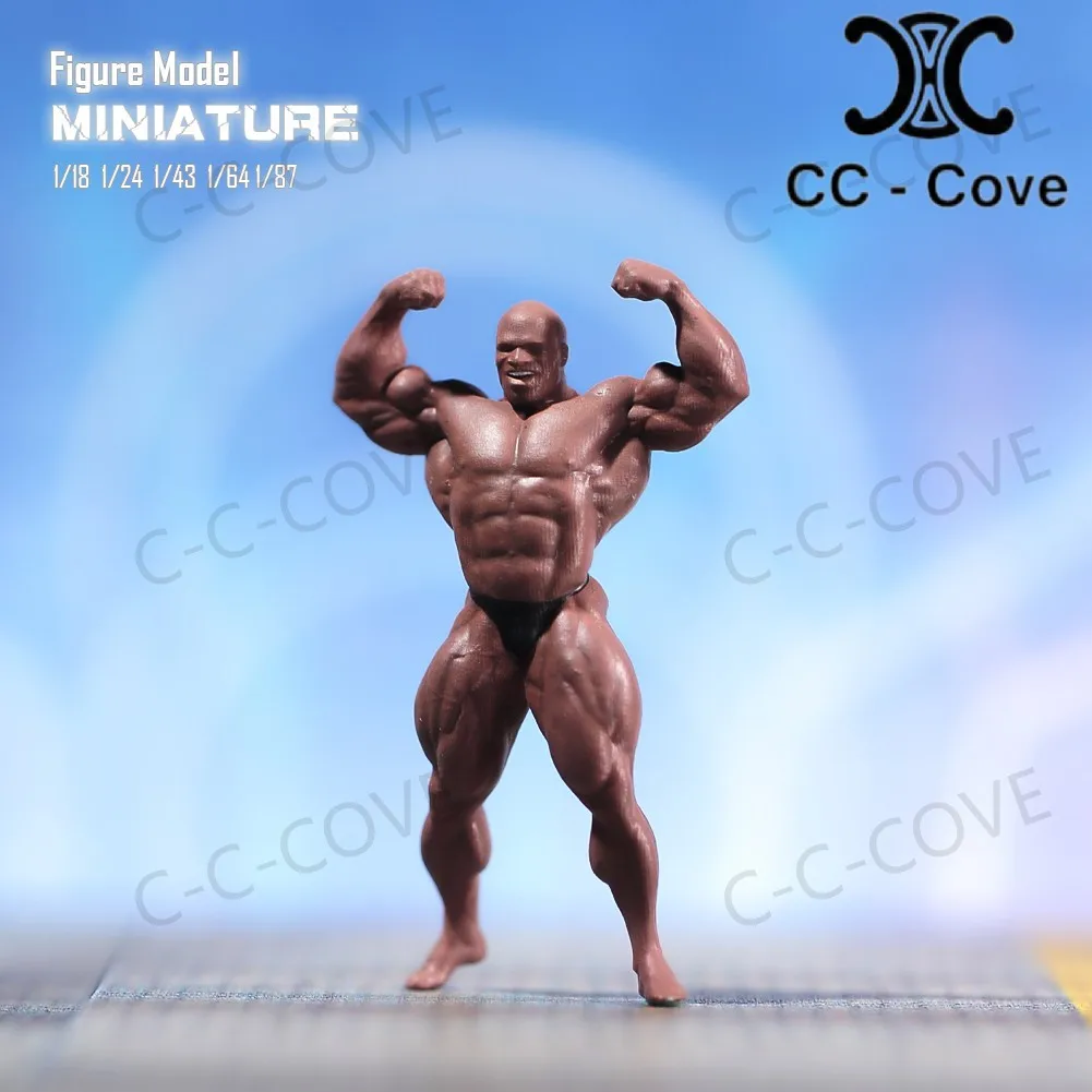 Miniatures 1/18 1/24 1/43 1/64 1/87 An Adult Black Man With Muscles All Over His Body Painted Figure Model Toys View Decoration