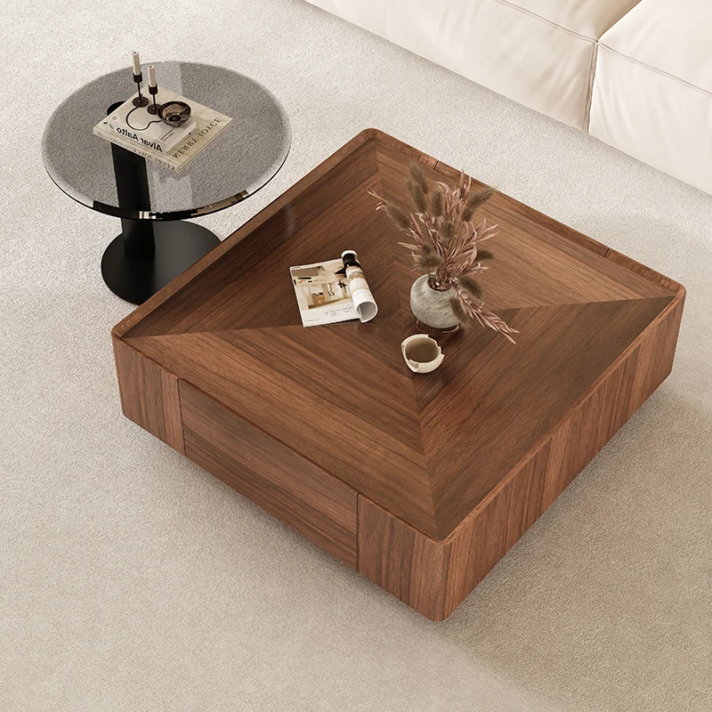 

Design Modern Coffee Table European Italian Aesthetic Living Room Side Table Luxury Center Wood Mesa De Centro Sala Furniture