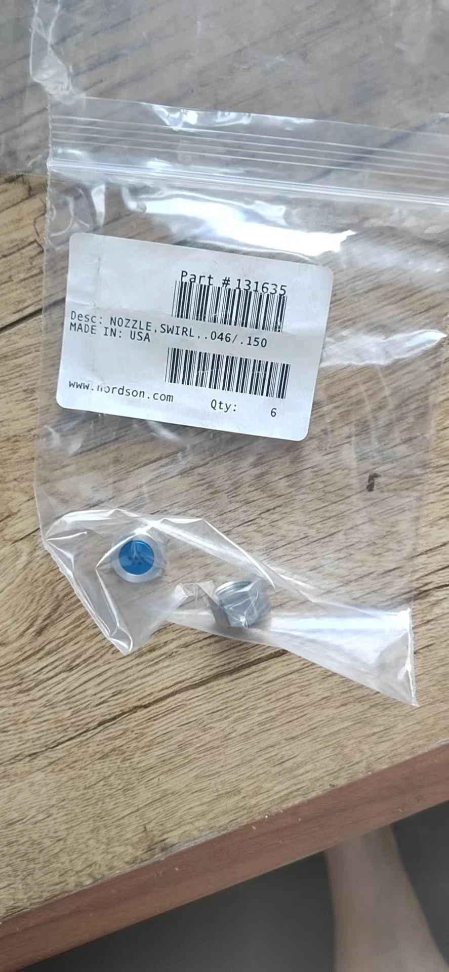 Bocal espiral NORDSON, SWIRL,. 046/150 Nuoxin 131635