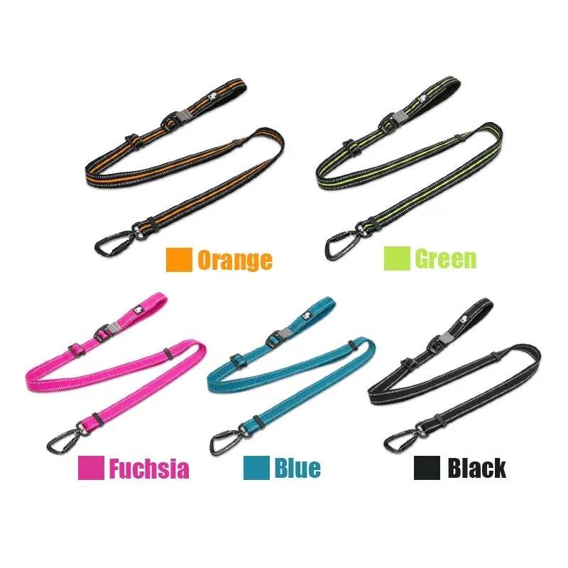 Truelove Pet Leash Hands Free Adjustable Nylon Dog Leash Material Pet Leash with Carabiner Multifunctional Dog Training TLL2671