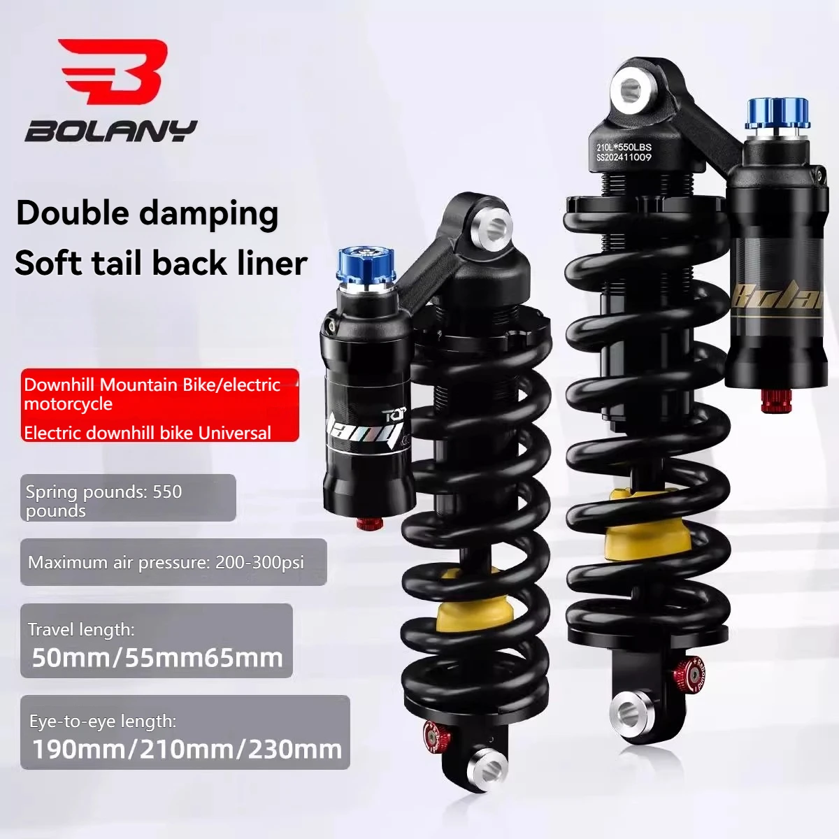 

Bicycle Shock Absorbers, Hydraulic Spring Shock Absorbers for Off-road Mountain Bikesrear Shock Absorber Bicycle Accessories