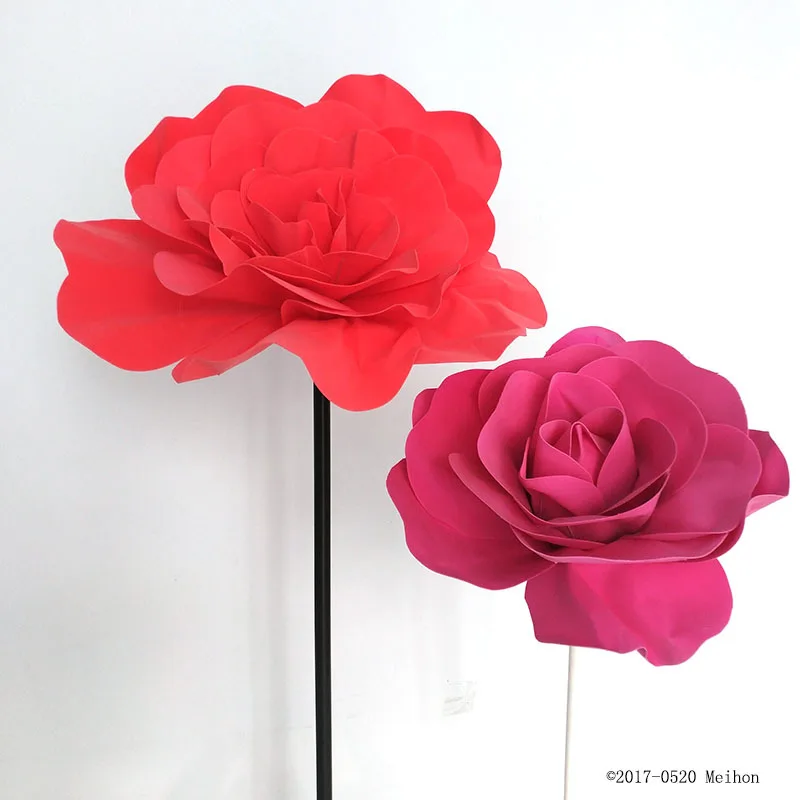 DIA 40-80CM Artificial PE Rose Foam Flower Large False Flower Head Wedding Wall Wedding Window Background Layout