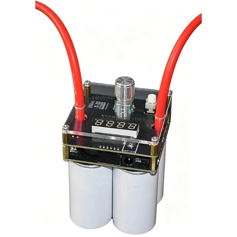 110-220V Dual-Pulse 4 Farad Capacitor Spot Welder, High Power DIY 18650 Battery Welding Machine with Current for Battery Pack