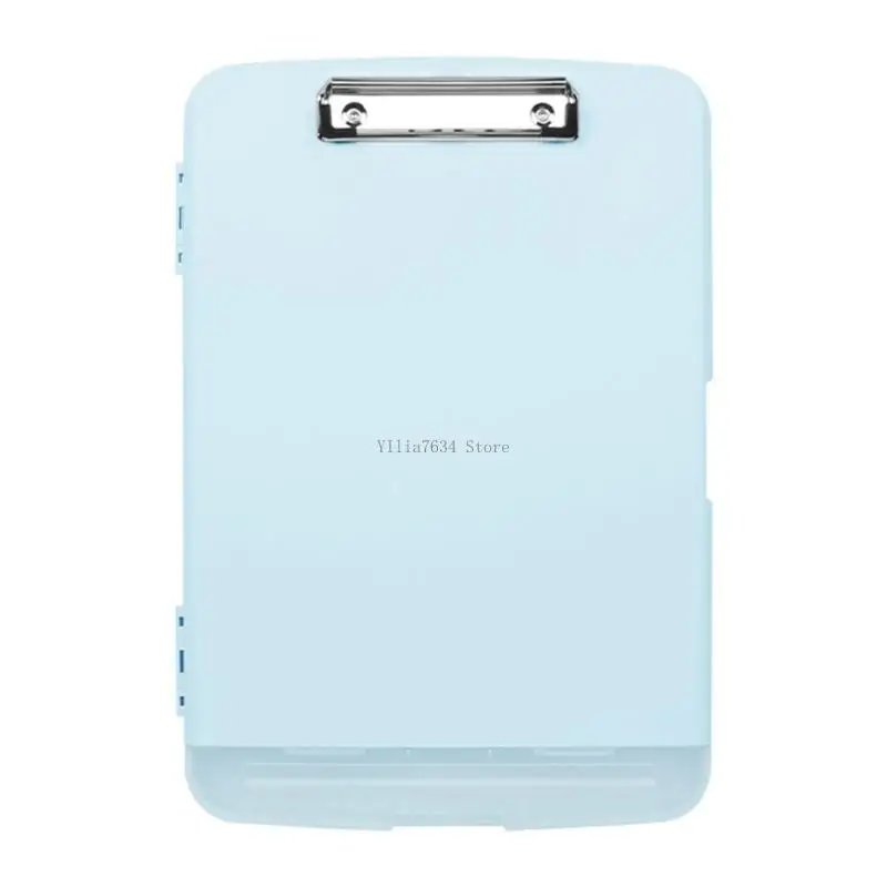  Portable Plastic Clipboard with File Container and Pen Slot for School Office