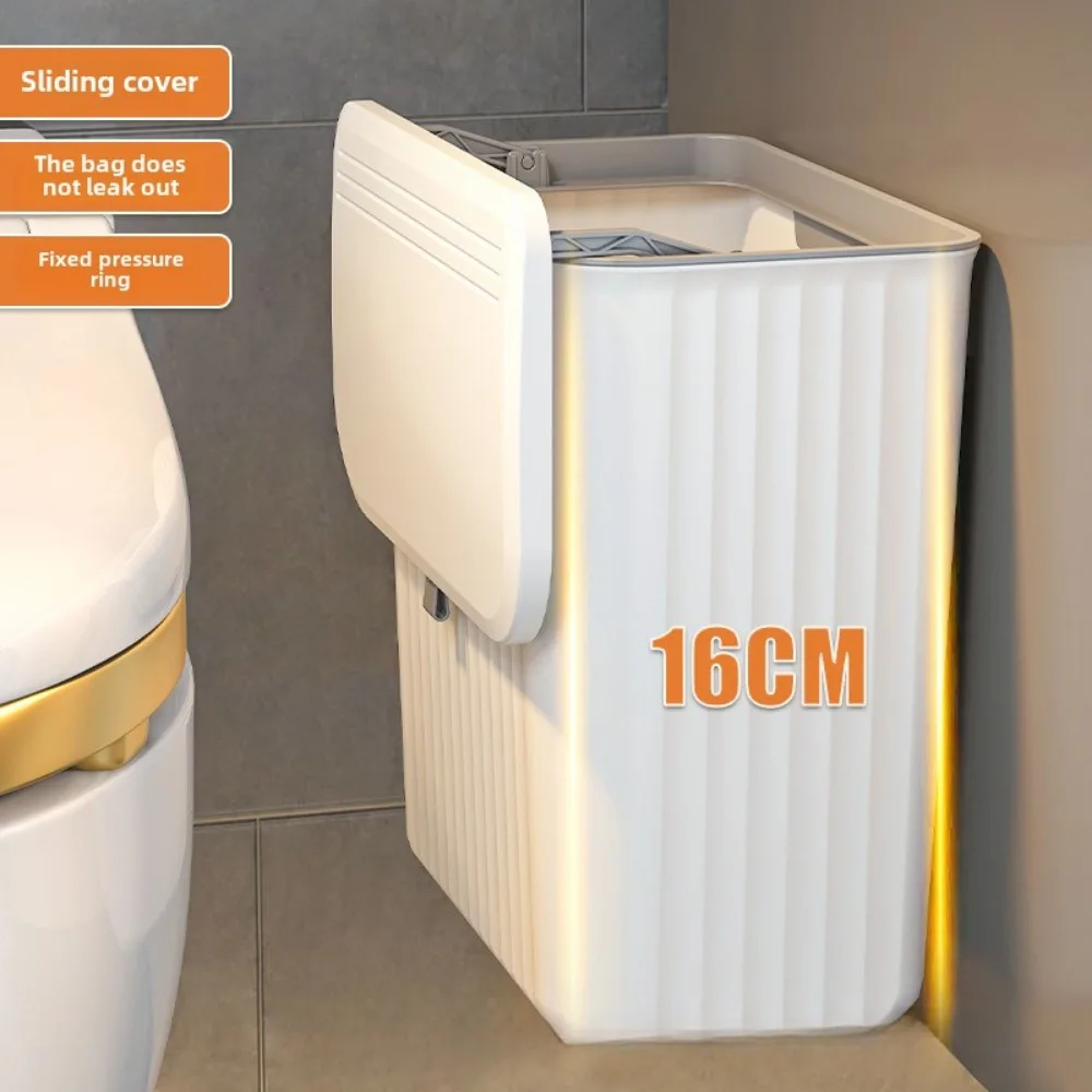 Contenedor de abono de cocina de 8L \ 12L para encimera o debajo del fregadero, cubo de basura pequeño colgante con tapa para armario, baño, dormitorio y oficina