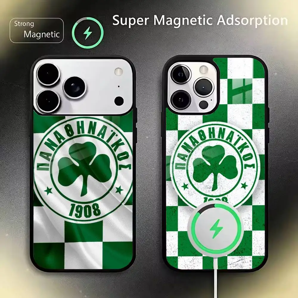

ART Panathinaikos Athens PA For IPhone17 16 15 14 13 12 11 Plus Pro Max Plus Wireless Charger Phone Case