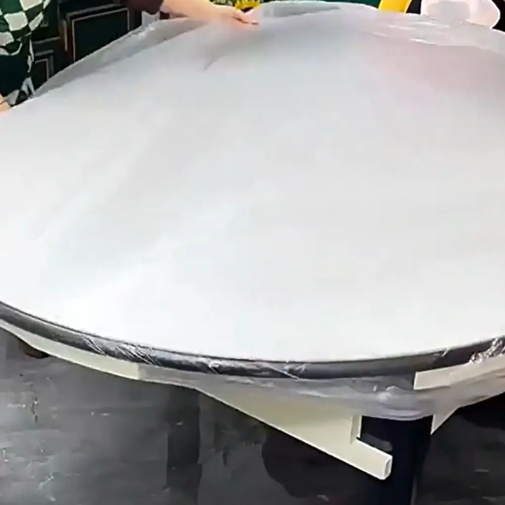 10Pcs/Pack Elastic Hem Disposable Tablecloth Waterproof Oil-proof Table Cover Transparent Round/Rectangular Universal