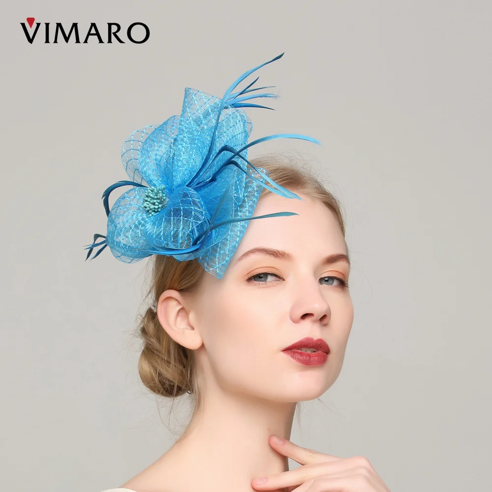 VIMARO Blue Women Fascinator Hats Fascinators for Women Elegant Fascinators for Weddings Women Hair Accessories for Women