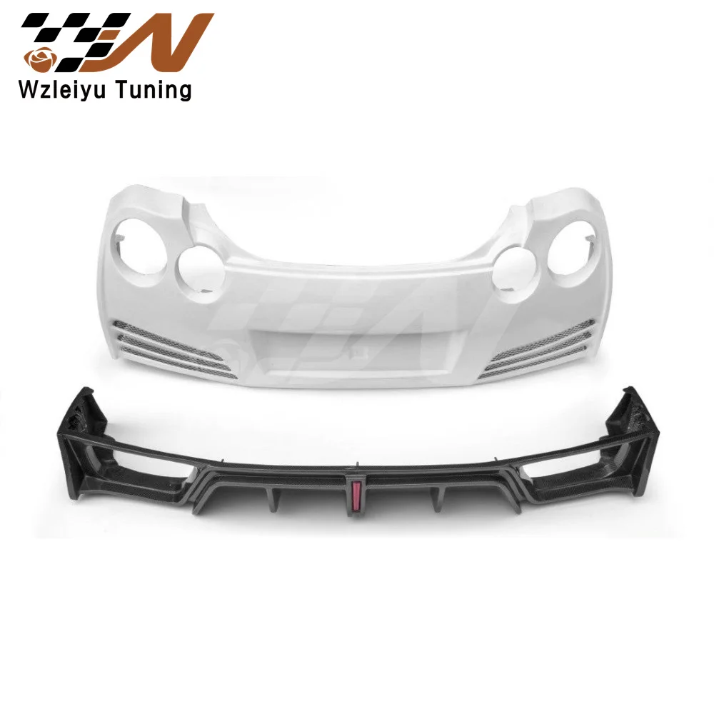 

New Style Half Carbon Fiber Rear Bumper & Diffuser Fit For Nissan Skyline R35 GTR 08-16 High Quality Fitment