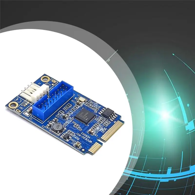MINI PCIE Adapter Card USB 3.0 Expansion 19-Pin MINI PCI-E Interface 5 Gbps Compatibility For Windows 7/8/10/Linux Systems Win-A