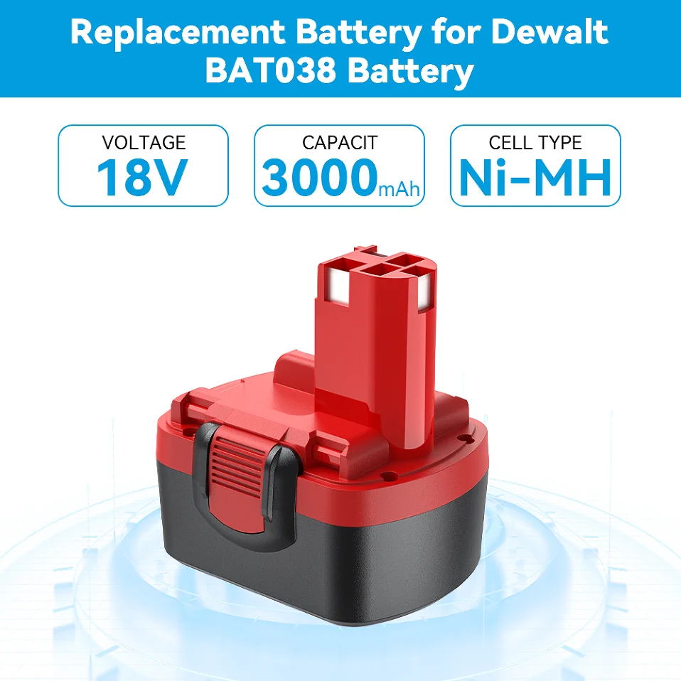 Batterie de rechange Ni-laissée pour perceuse Bosch, 14.4V, 3000mAh, BAT038, BAT040, BAT140, PSR 14.4VE-2, GSR 14.4V, GDS 35614, BAT041