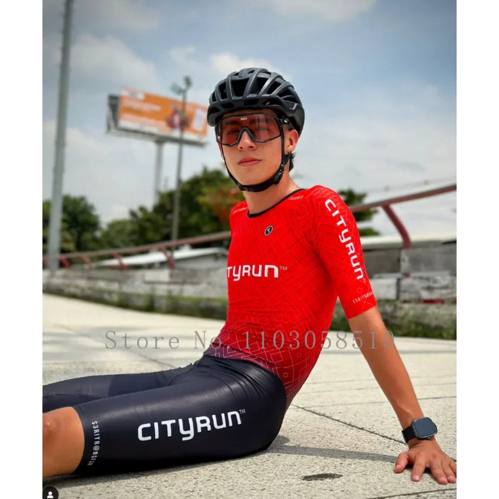 Cityrun Inline Speed Skating Racing Suit Tights Team Speed Skating Triathlon Suit Ropa Ciclismo Men Competition Uniforms