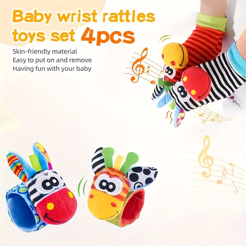 مجموعة هدايا تعميد الأطفال، تتضمن ألعاب المعصم والجورب - ألعاب حيوانات قطيفة ناعمة، هدية مثالية للعب الأطفال، إكسسوارات ملونة، مثالية كهدية عيد ميلاد #3