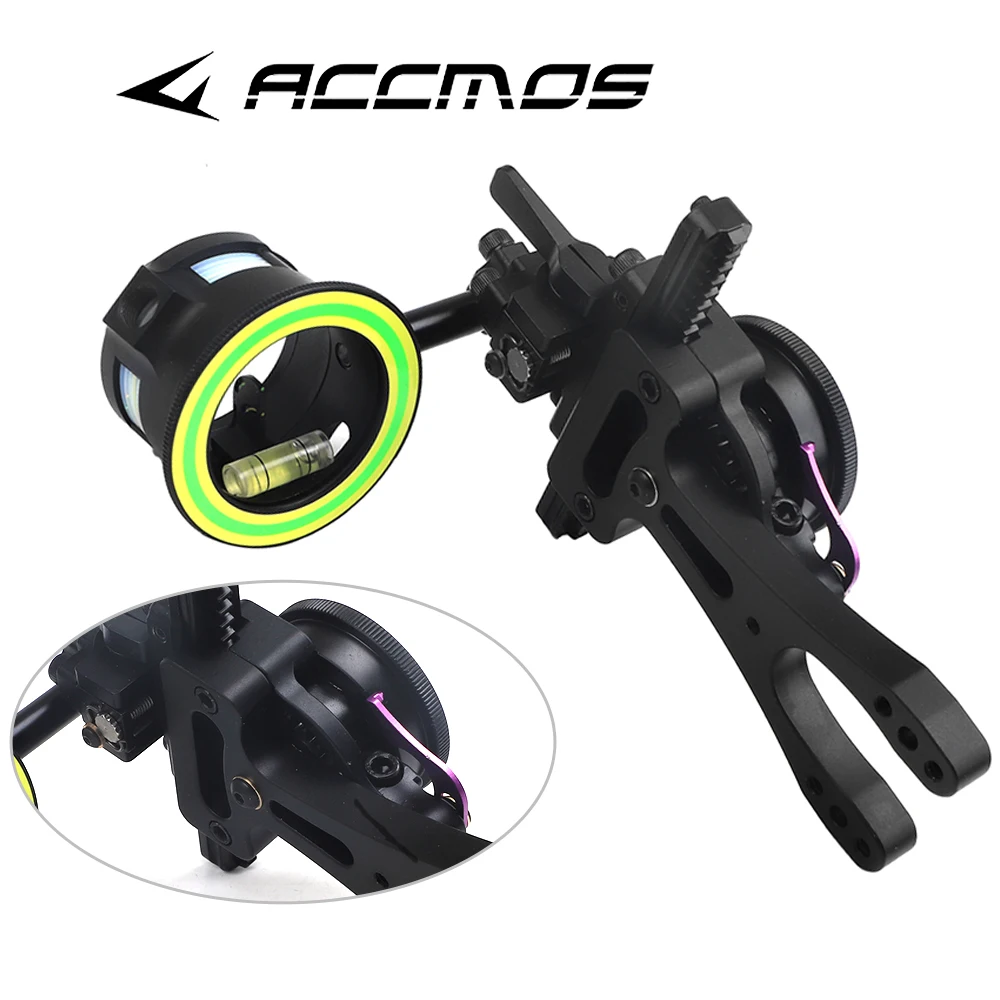 

Bow Sight with Single Needle Double Sight Point Four-way can be Fine-Tuned Bow and Arrow Accessories