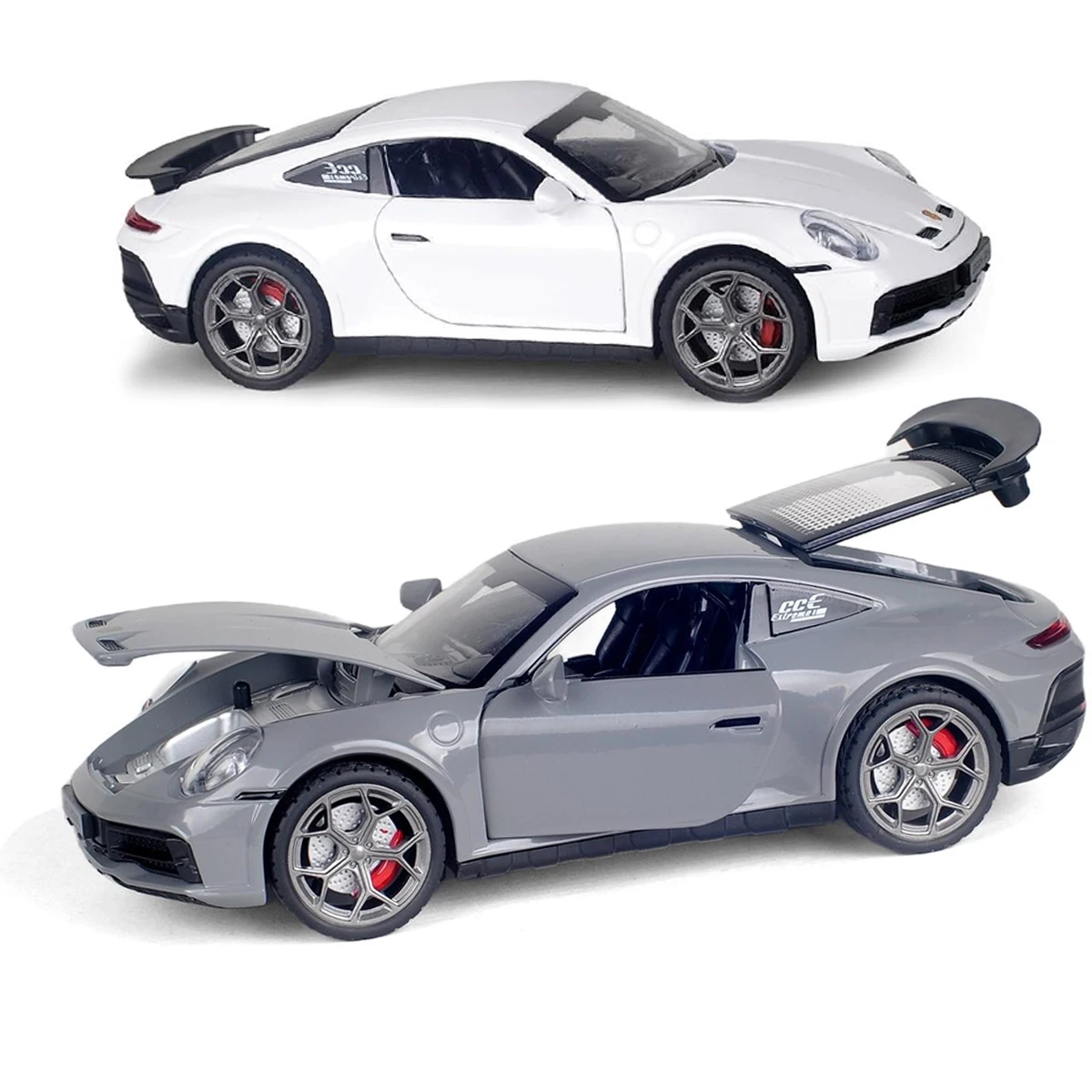 1: 22 911 Race Car Alloy Model High Simulation Toy Car Collectible ornaments Set Kid's Birthday Gift with Light&Sound Pull Back