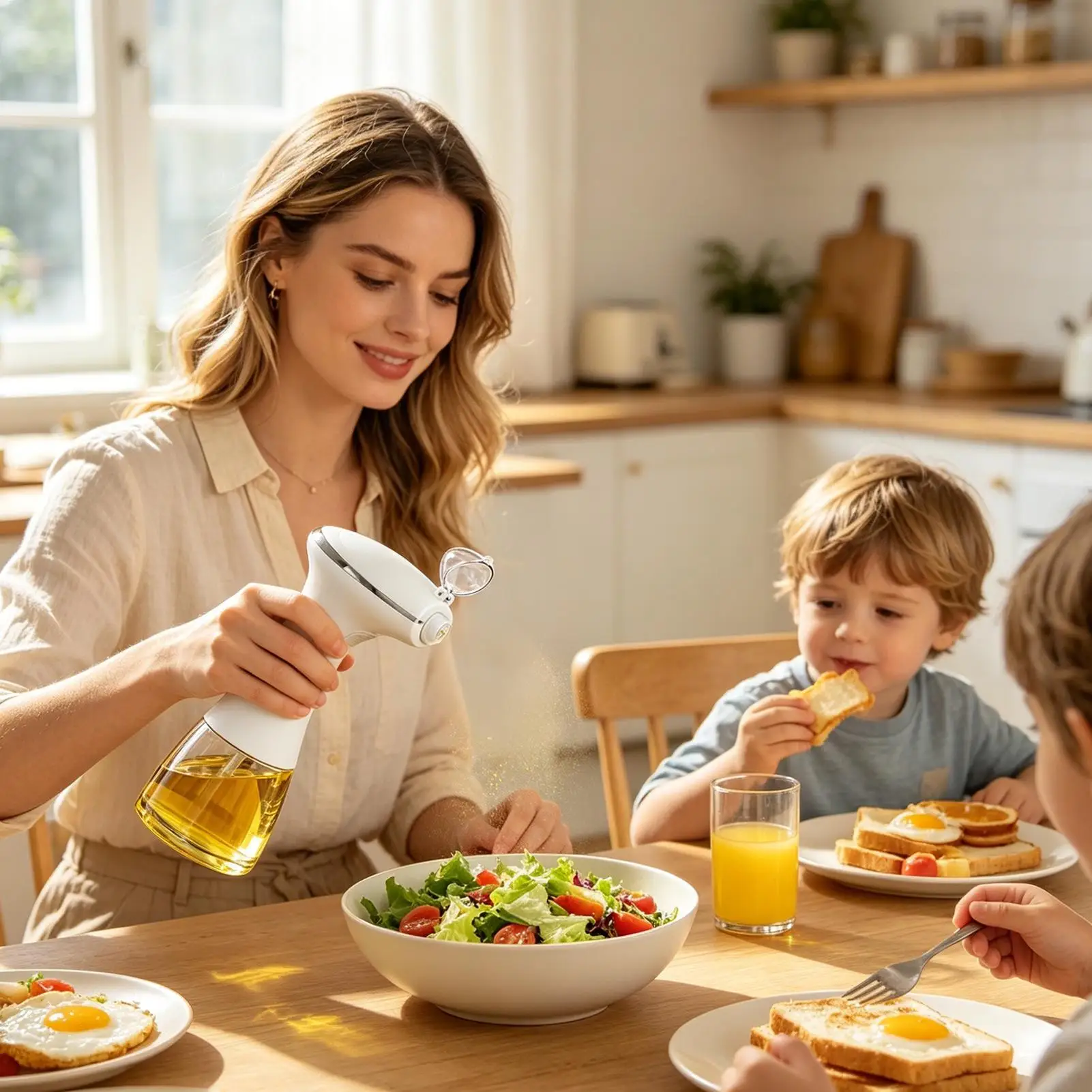 Electric Oil Sprayer Dispenser Leak-Proof Portable Refillable Automatic Cooking Oil Spray Bottle For Baking Meal Prep Grilling