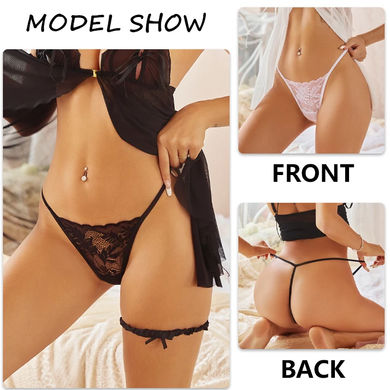 Hot Sexy Women Underpants Thong Low Waist Perspective Floral Panties Female Transparent G String Temptation Briefs Intimates NEW