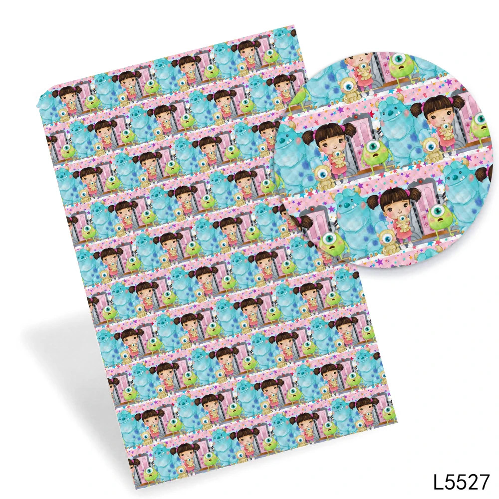 

Cartoon Disney Faux Leather Printed for Hairbows DIY Handmade Accessories 30X136cm