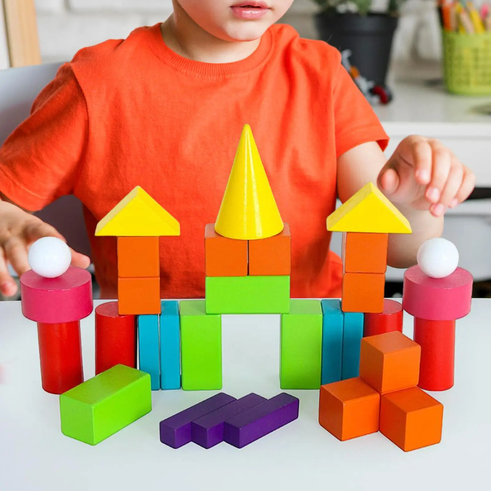 

Geometric Solids Educational Toy Math Learning for Math Multicolored for Boys Girls Ages 3 and up Kids Preschool School Supplies