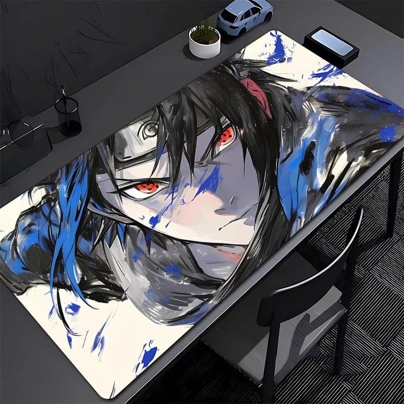 

NARUTO Uchiha Sasuke Gaming Mouse Pad Gamer Computer Accessories Keyboard Table Mat Mousepad Company Laptop Desk mat PC Mousepad
