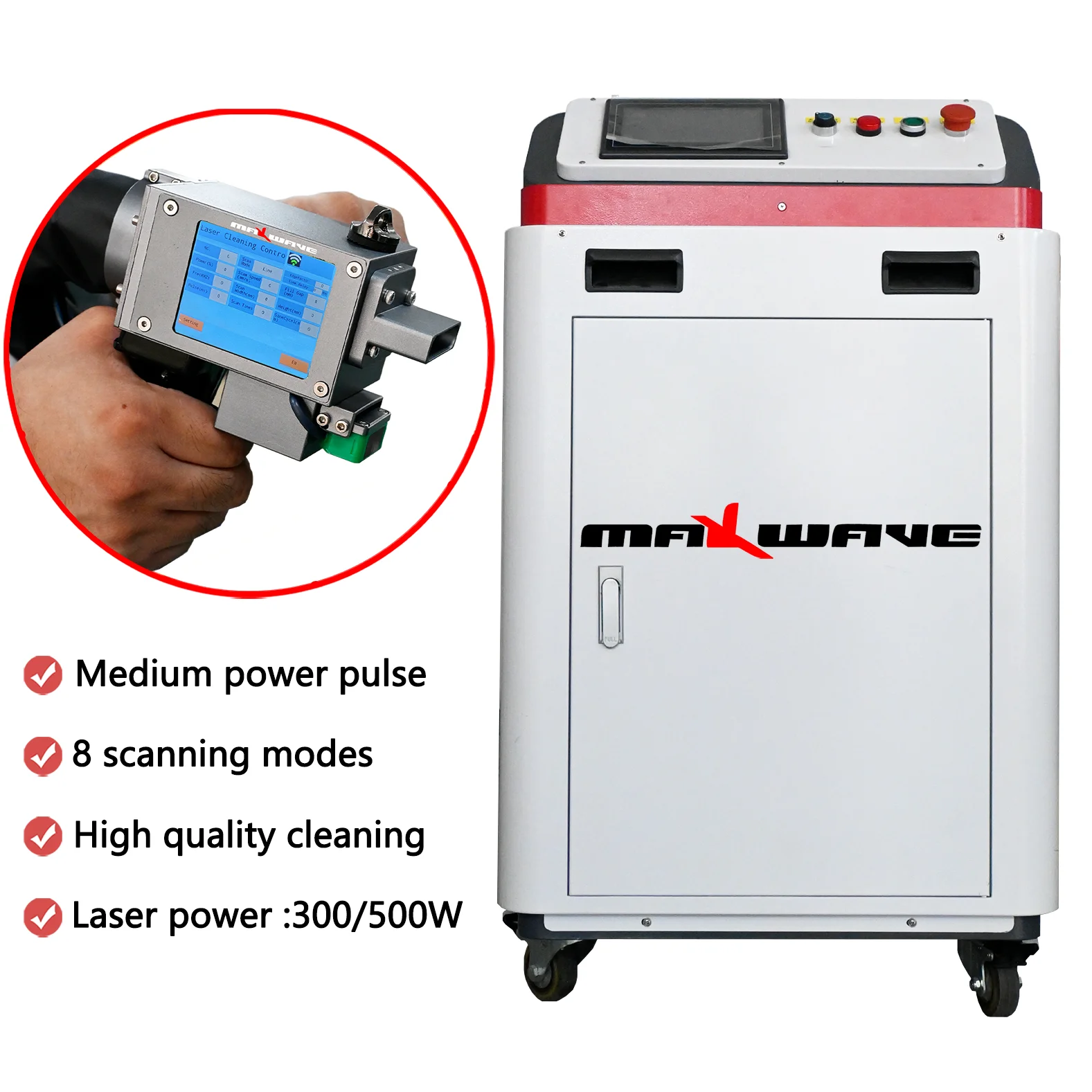 Laser Cleaner 300W 500W High-Quality fiber laser cleaning machine Portable cleaning laser machine  for steel stainless aluminum