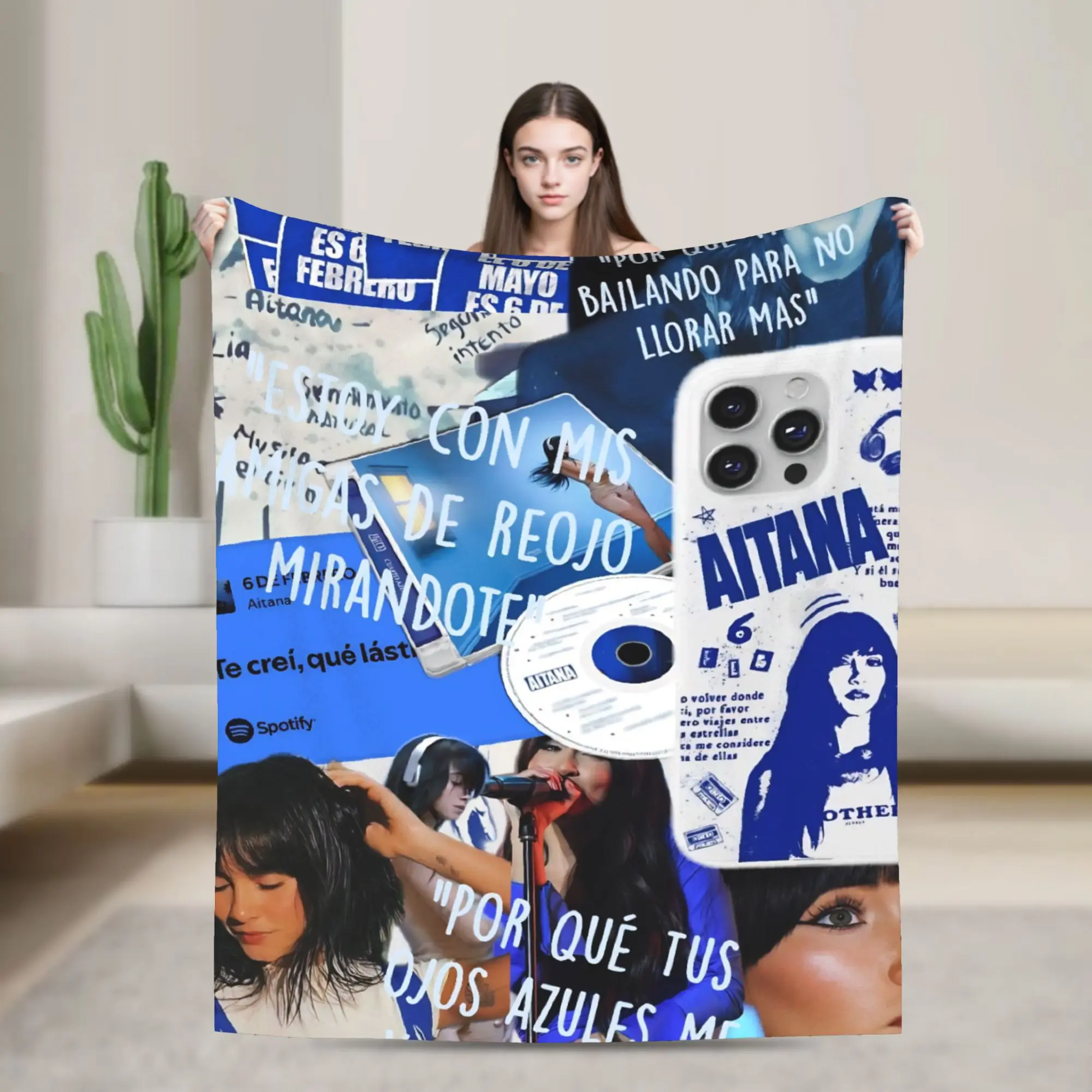 

Aitanaed Singer Alpha Album Blanket Super Soft Cozy Throw Blankets for Couch 50x60 Inch Multi-size Quilt