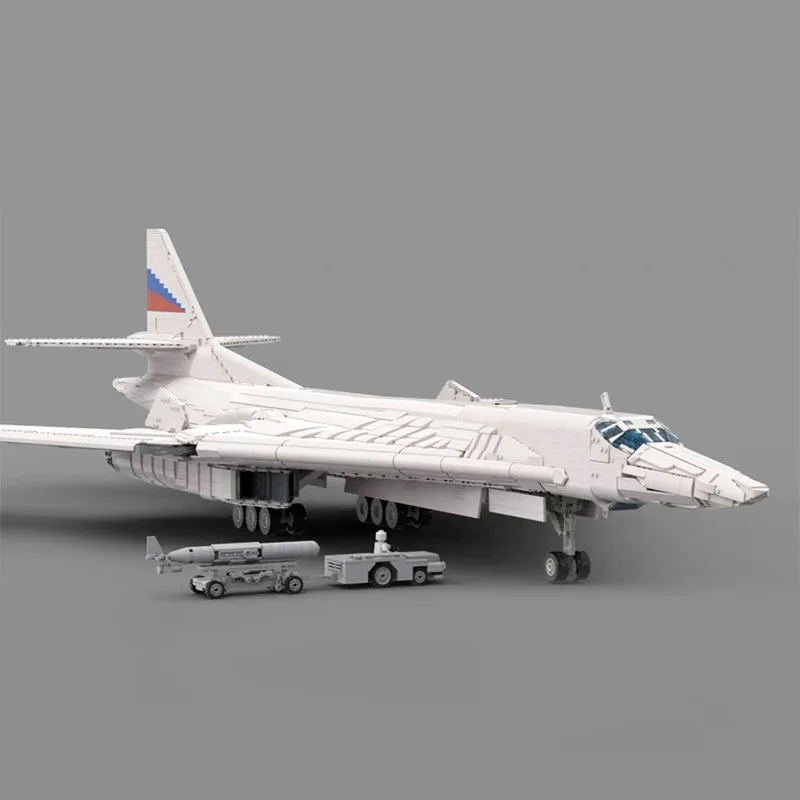 

9500PCS Military MOC Russia Tu-160 White Swan Strategic bomber model creative ideas high-tech ChildrenToy airvehicle Plane Block