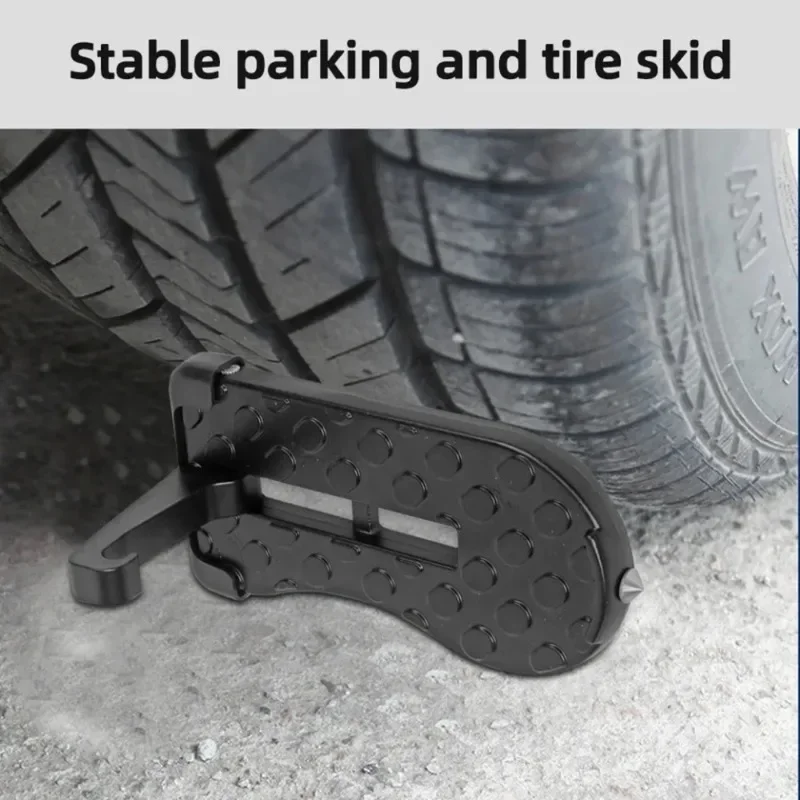 Car Door Pedal Foldable Anti-Slip Step with Emergency Window Breaker Heavy Duty Aluminum Roof Access Hook for SUV Truck