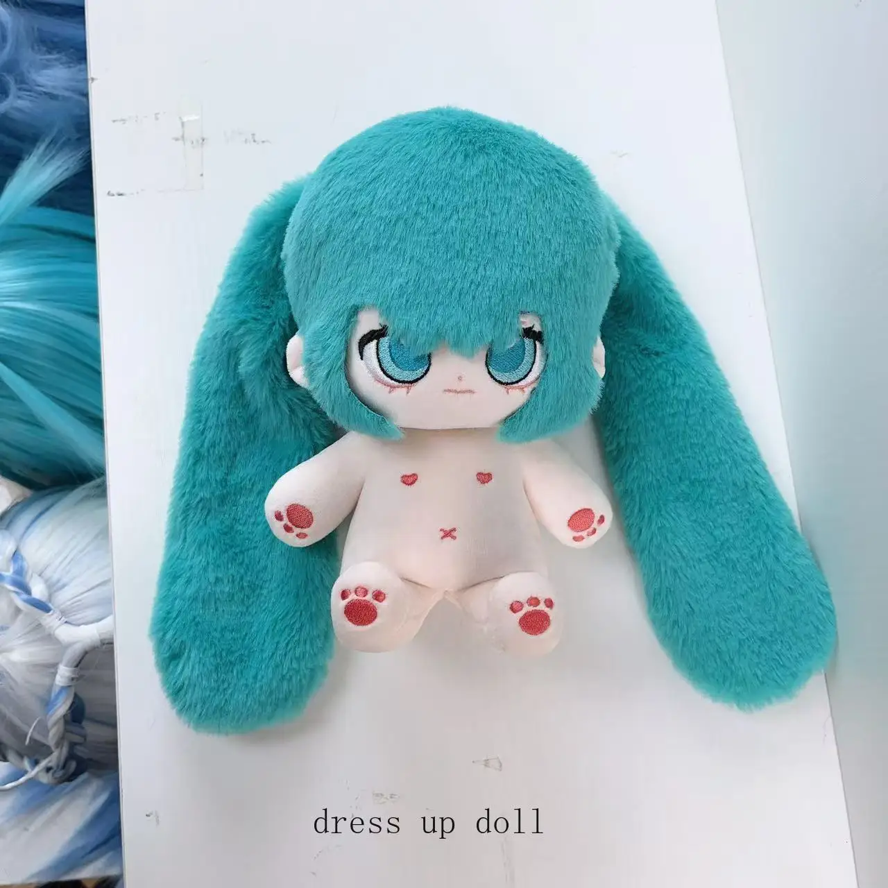 

20cm No Attribute Cute Plush Big Ear Cosplay Soft Plush Doll Body Dress Up Cotton Stuffed Plushie Pillow Toys Xmas Gift