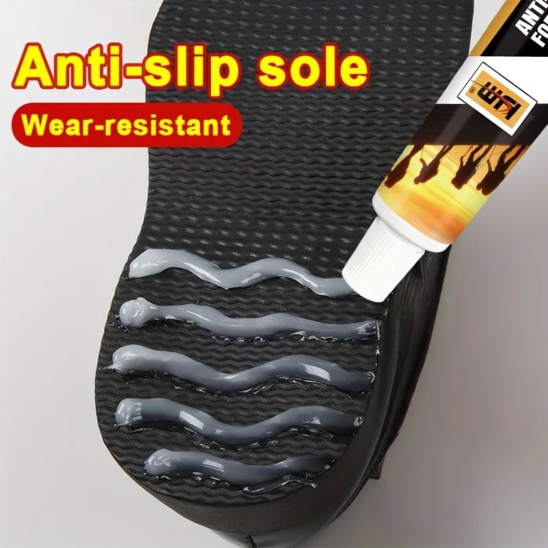 KJM Anti-Slip Shoe Grip Gel: Heavy-Duty Non-Skid Adhesive – Instant Traction on Wet/Rainy/Ice, Wear-Resistant for Sneakers/Boots