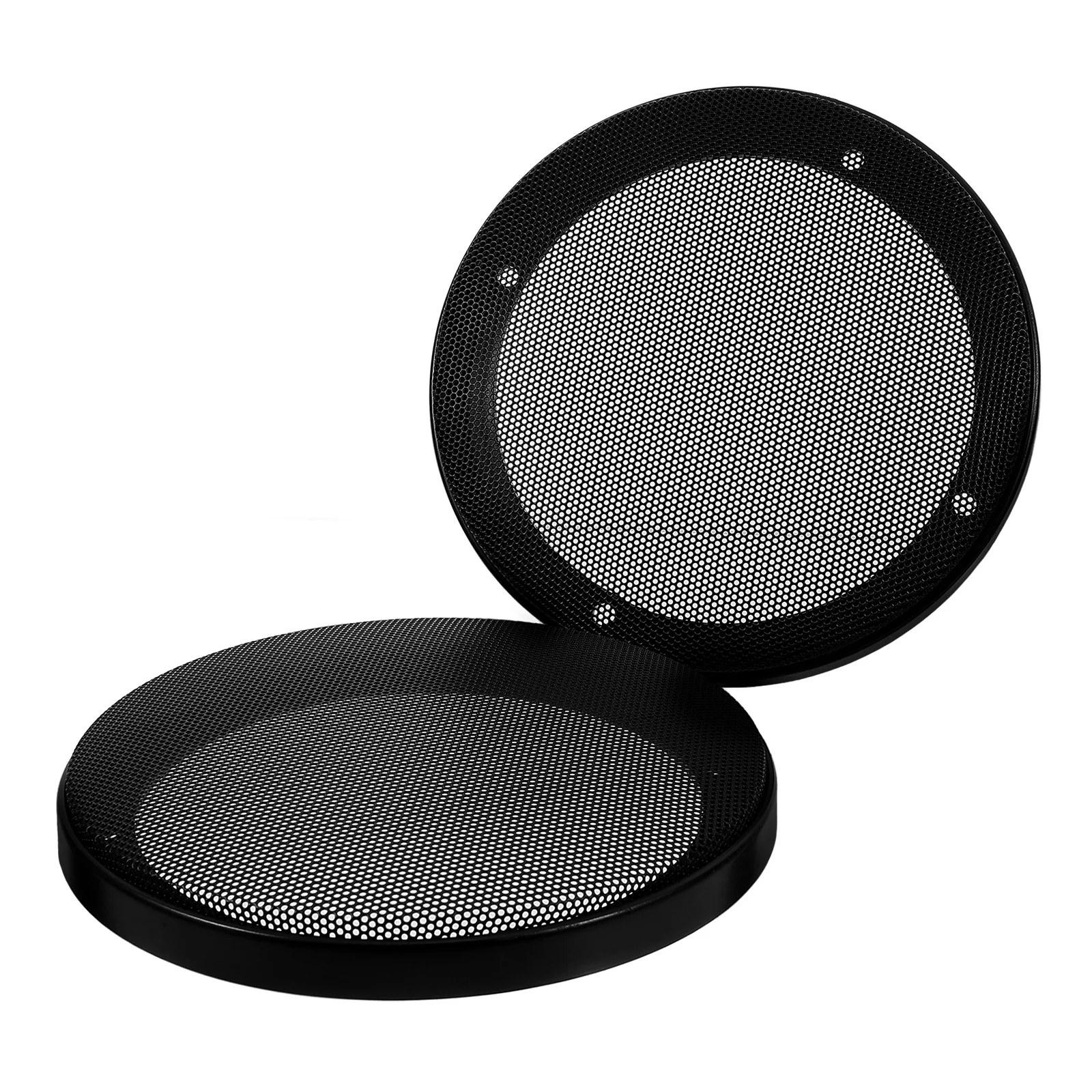 

2pcs Audio Speaker Grille Covers Black Decoration Mounts for Car Subwoofer Speakers Protective Mesh Speaker Protector Car