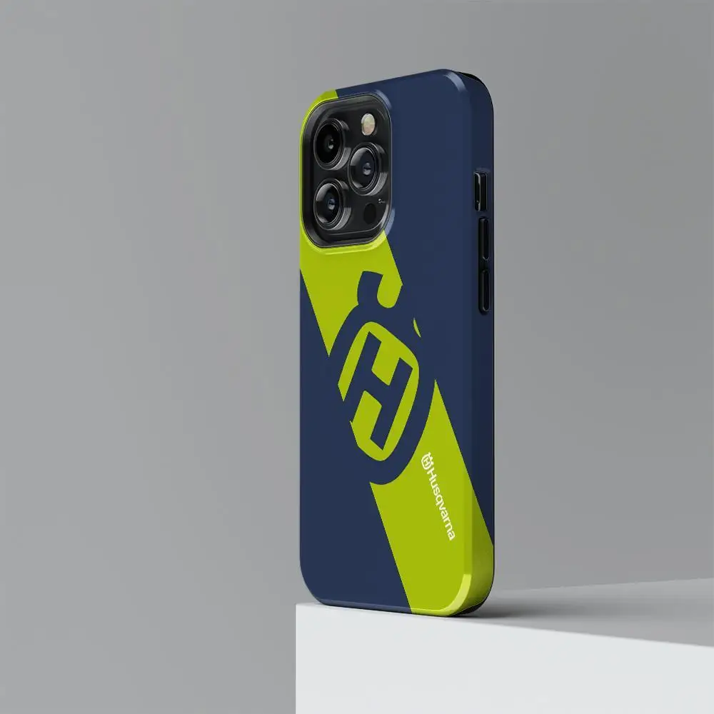 Car Motorcycle Logo Pattern Phone Case New Silicone For Husqvarna iPhone 16 15 14 13 12 11 Pro Plus Promax 7 8 Plus SE2 3 XXS Xr view 4