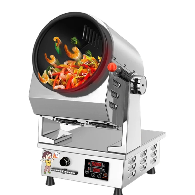

Commercial Automatic Fried Rice Stir Fry Wok Cooking Food Machine Kitchen Robot Electric Cook Rotational Cooker Equipment
