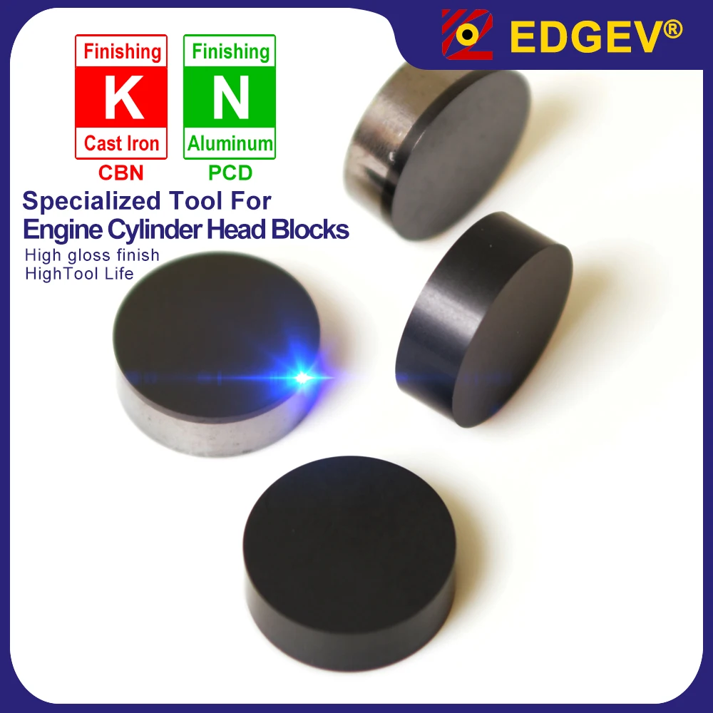 1 pz PCD Diamante CBN Inserto RNGN 0603 0903 1203 1204 Utensili di Tornitura Per Il Motore Testata Blocchi Resurfacing Ricondizionamento