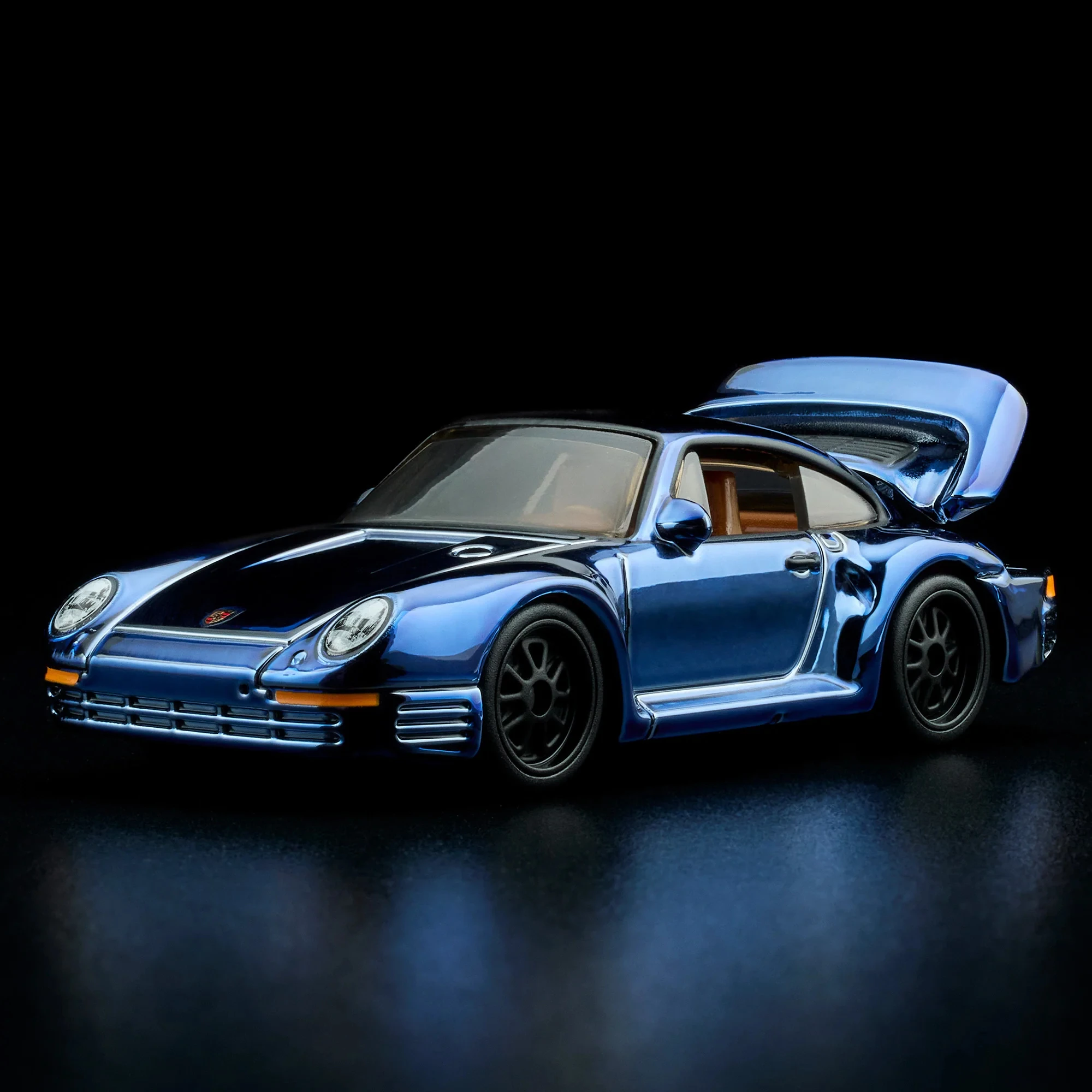 Samochodzik Hot Wheels dla kolekcjonera 1:64 Hotwheels Super Car RLC Porsche Elektroplaterowany Niebieski i więcej zabawek dla chłopców na prezenty urodzinowe
