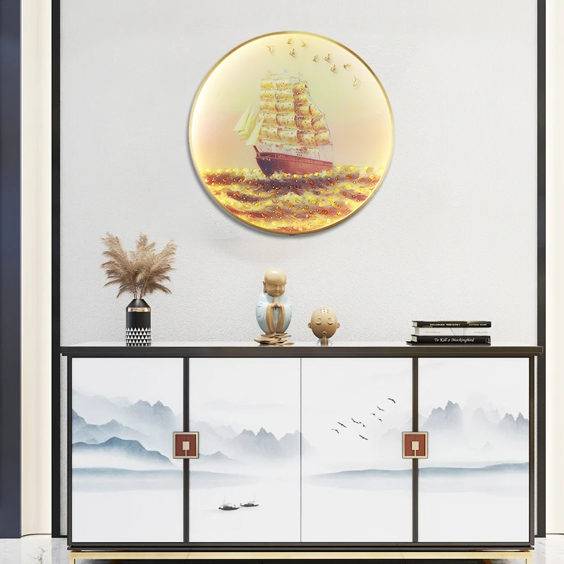 ULANI Wall Light Modern Boat Fish Figure LED Sconces Round Lamp Creative For Home Bedroom
